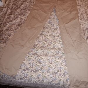 Tan Straight-Leg Pants